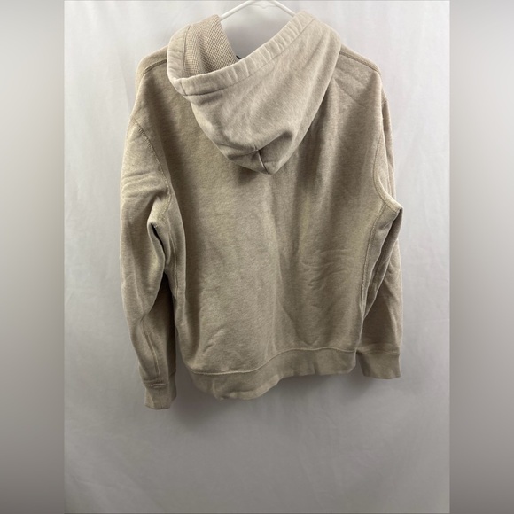 Polo Ralph Lauren Hoodie Men’s Large Tan Thermal Waffle Hood Zip - Picture 9 of 10